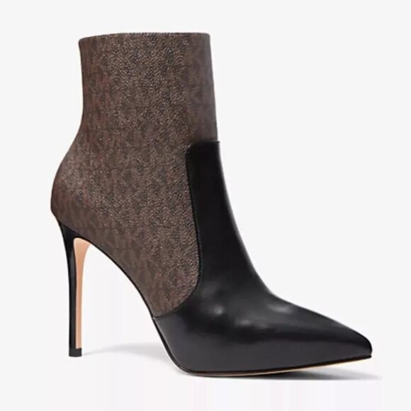 Michael Kors Rue Stiletto MK Logo Bootie Women's - Picture 1 of 4